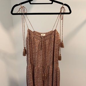 Storia Tiered Tassle Print Dress Large